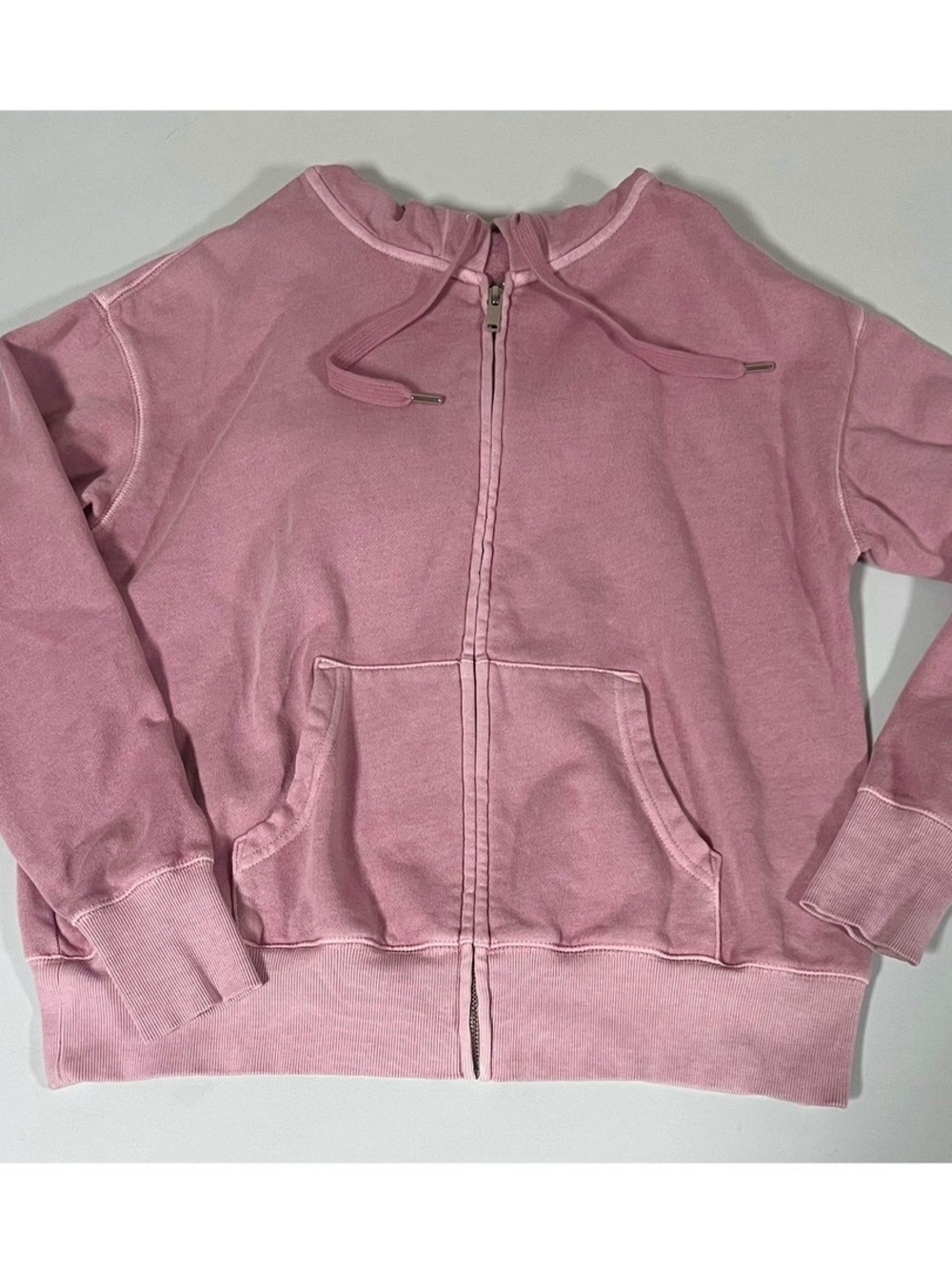 Pink Mauve Solid Zipper Sweater Sweatshirt Hoodie Outerwear Size XS 🎀✨ #hoodie